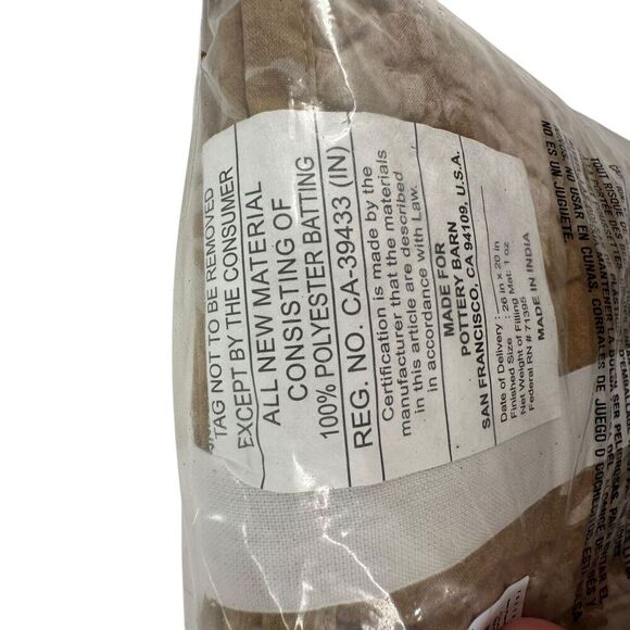 Pottery Barn Juliette Toile Pickstitch Standard Pillow Sham Harvest Gold 26 x 20 - Picture 5 of 5